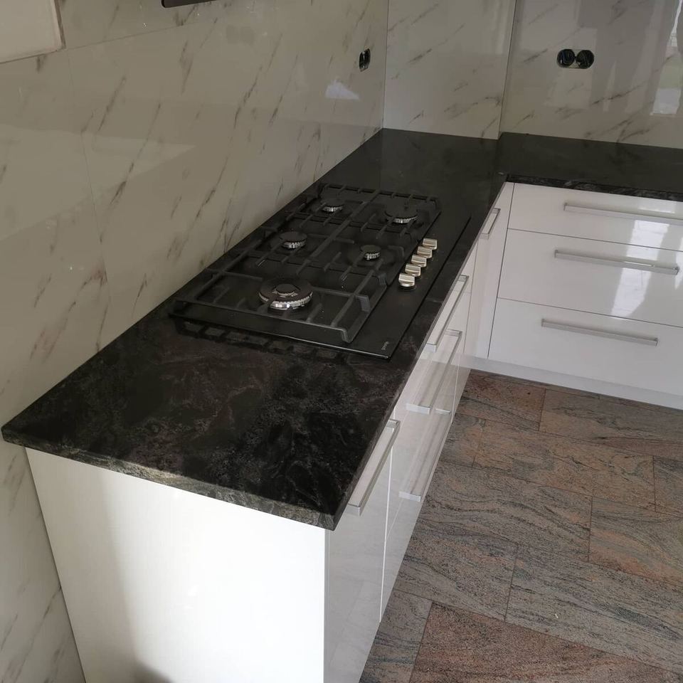 Kochinsel aus Granit Black Star Galaxy